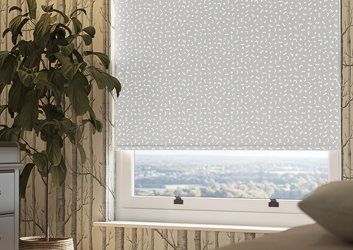 Eighties Shapes, Wolf Grey - Roller Blind - Image 5